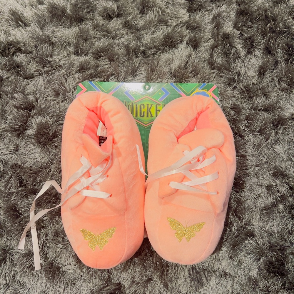 Wicked Glinda the Good Witch Pink Butterfly Plush Sneaker Slippers